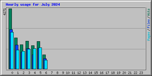 Hourly usage for July 2024