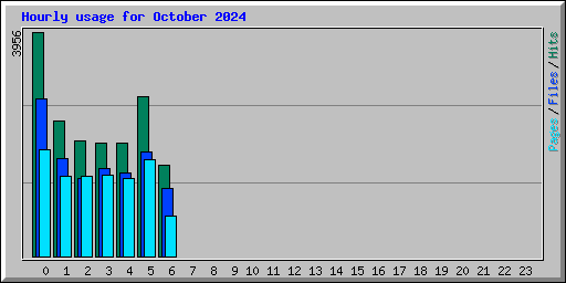 Hourly usage for October 2024