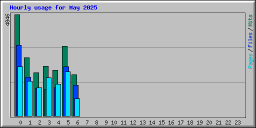 Hourly usage for May 2025