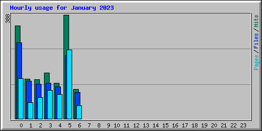 Hourly usage for January 2023