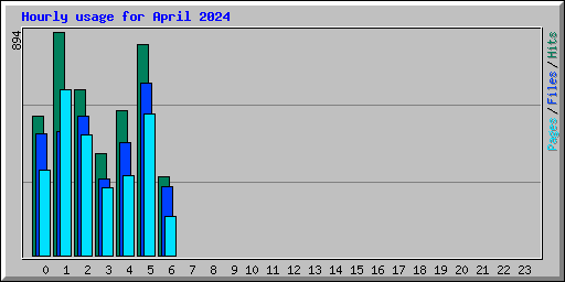 Hourly usage for April 2024