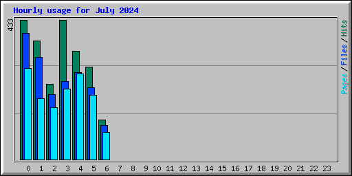 Hourly usage for July 2024