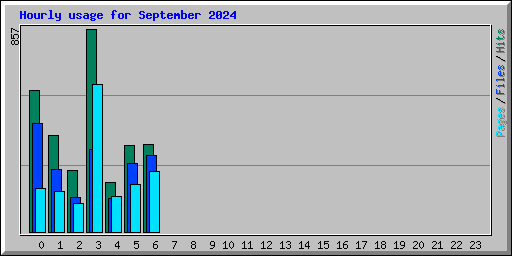 Hourly usage for September 2024
