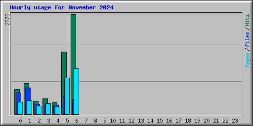Hourly usage for November 2024
