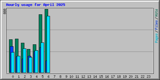 Hourly usage for April 2025