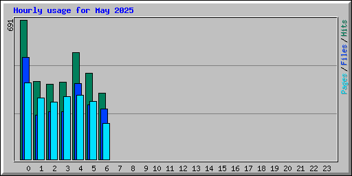 Hourly usage for May 2025