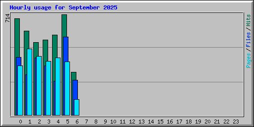 Hourly usage for September 2025