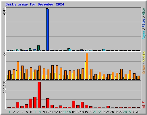 Daily usage for December 2024