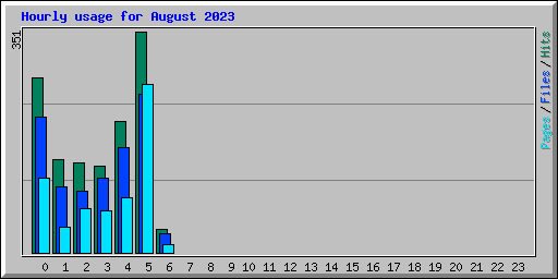Hourly usage for August 2023