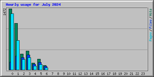 Hourly usage for July 2024
