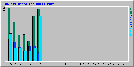 Hourly usage for April 2025