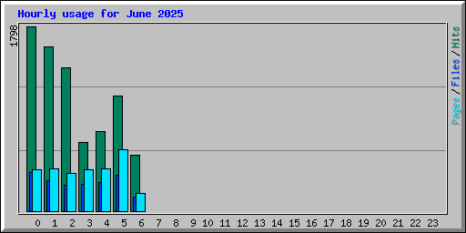 Hourly usage for June 2025