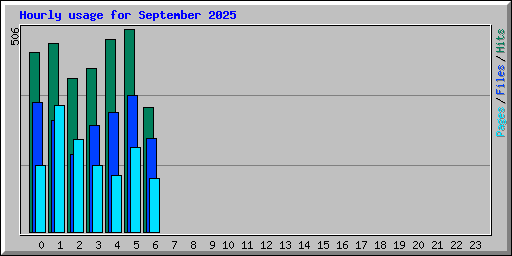 Hourly usage for September 2025
