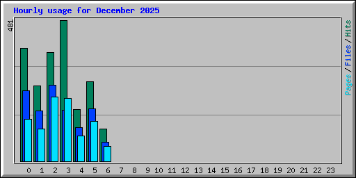 Hourly usage for December 2025